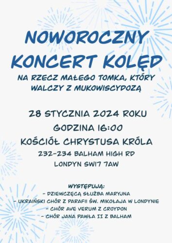 Noworoczny koncert kolęd - plakat 